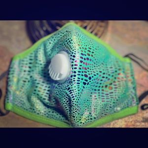 Face Mask- Green Sequins